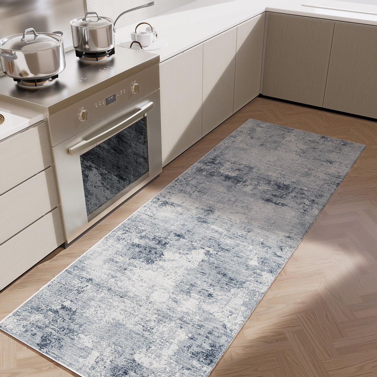 5x7 Area Rug for Living Room: Washable Bedroom Rug Non Slip Low Pile Carpet