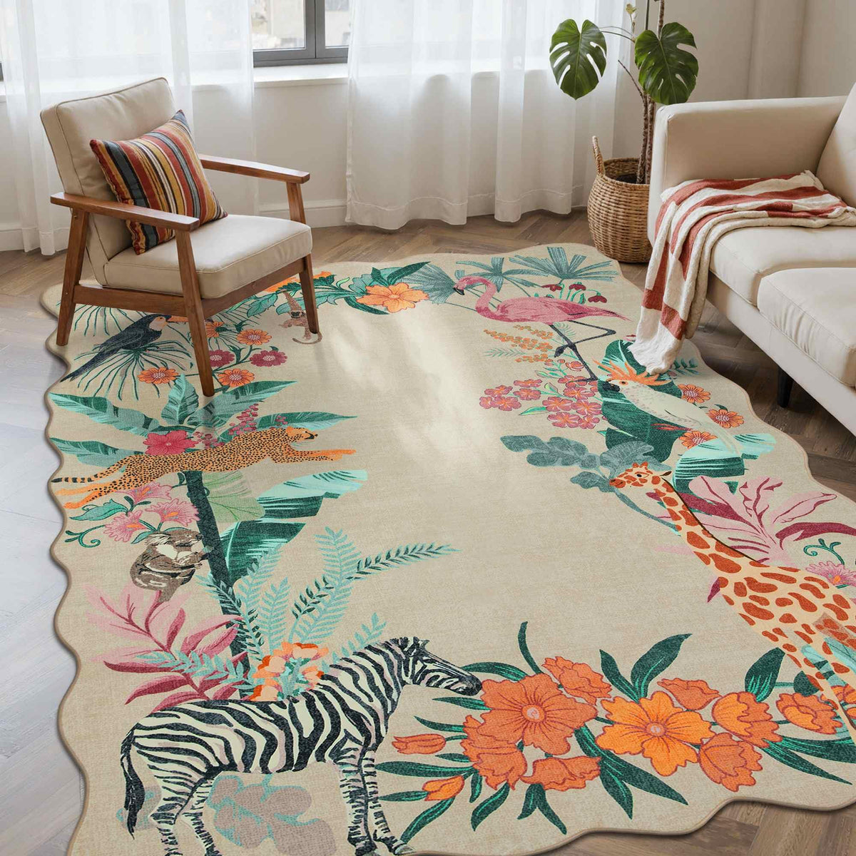 Rugxara Grey 5x7 Area Rugs for Bedroom & Living Room