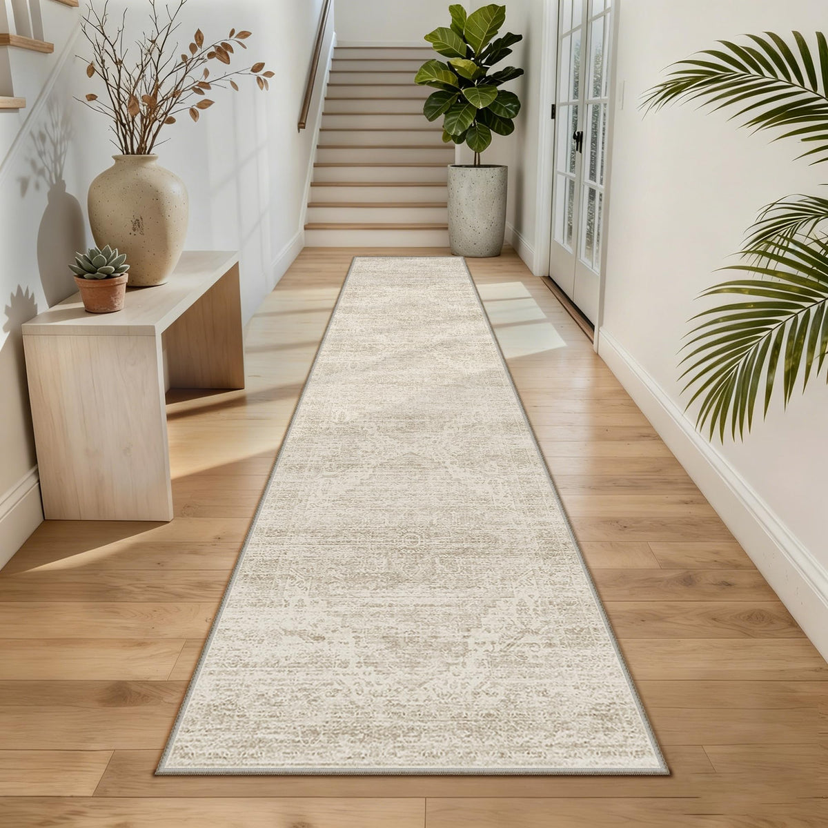 5x7 Area Rugs - Ultra-Thin Washble Rugs,Non-Slip Low Pile Abstract Print Rugs for Living Room,Home Office Decor,Stain Resistant Machine Washable Area Rug