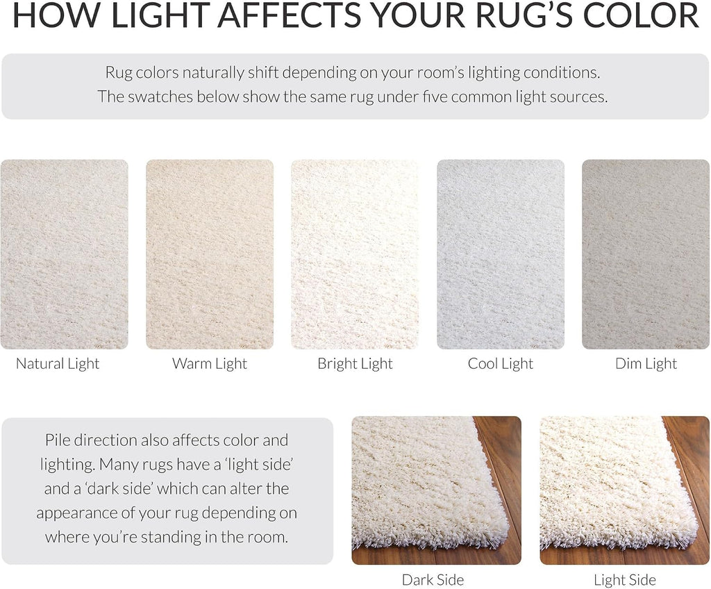 SAFAVIEH Area Rug 4x6 - California Shag Collection - Ivory, Non-Shedding & Easy to Clean, Ultra Plush Thick Pile, Ideal for Living Room, Bedroom, Dining Space (SG151-1212)