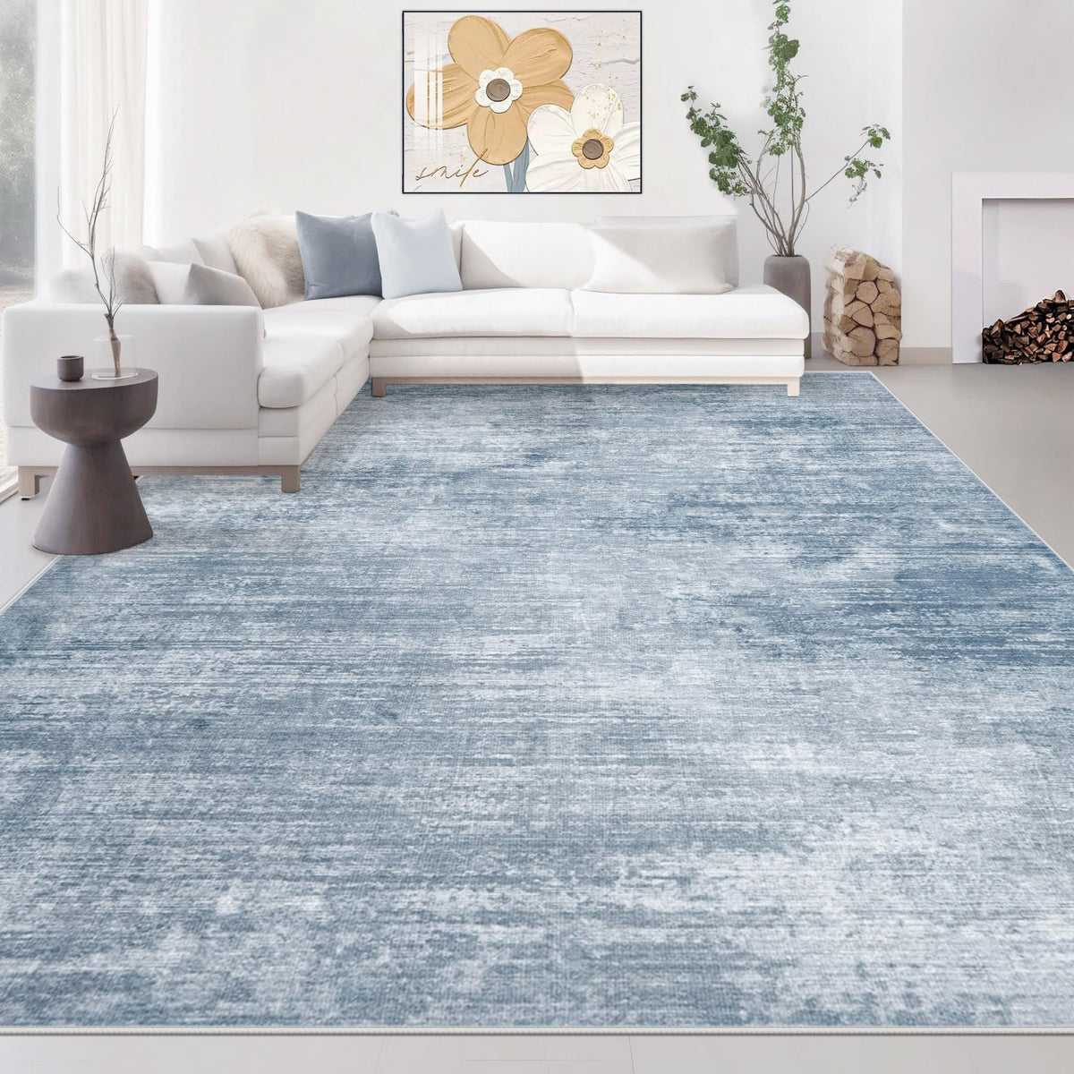 Area Rugs 5x7 Living Room: Washable Rug Modern Abstract Large Rug Soft Non Slip Neutral Rugs Stain Resistant Indoor Carpet for Bedroom Kitchen Dining Room Table Nursery Home Office Rugs(Beige,5'x7')