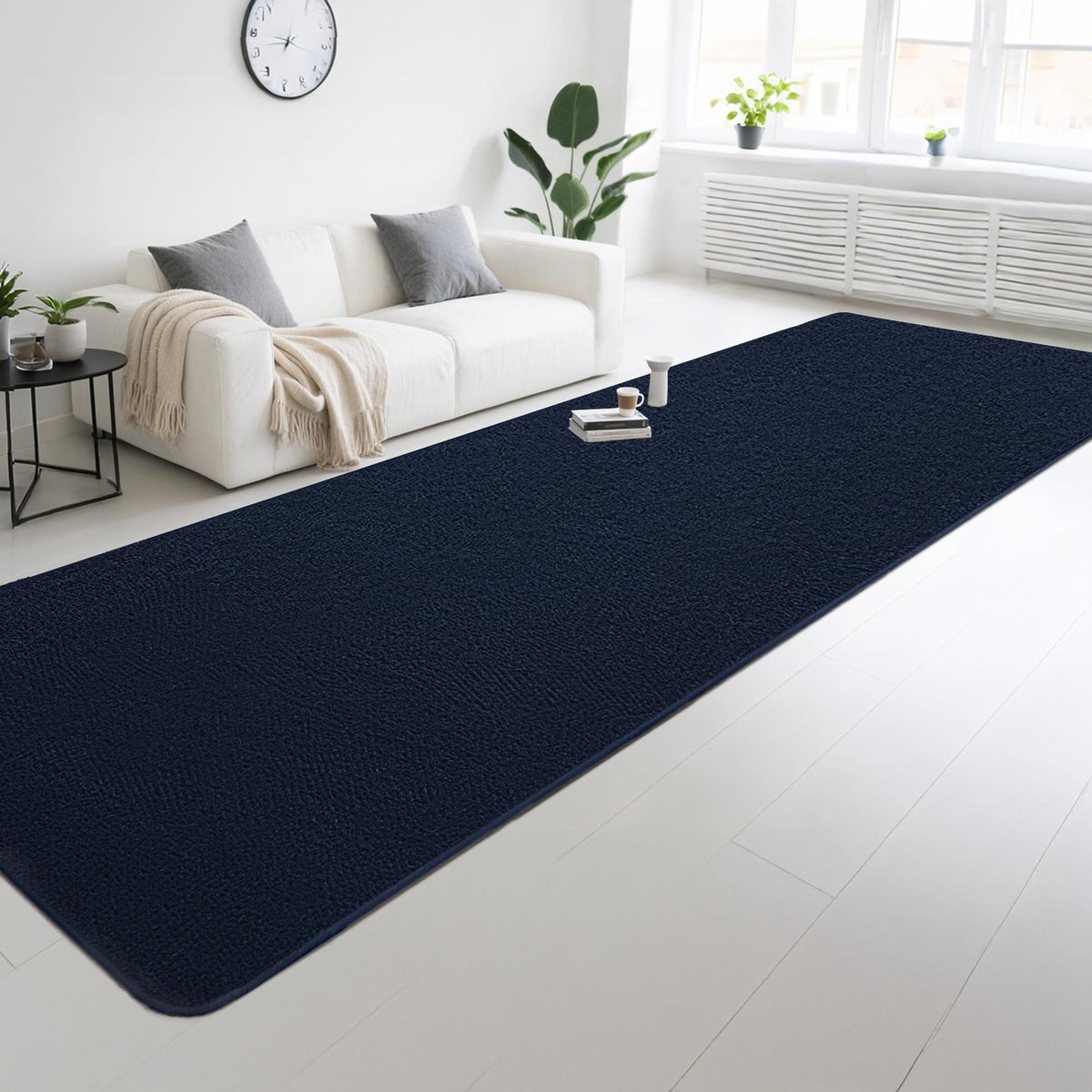 4x6 Ft Grey Modern Memory‑Foam Area Rug, Solid Indoor Carpet for Bedroom