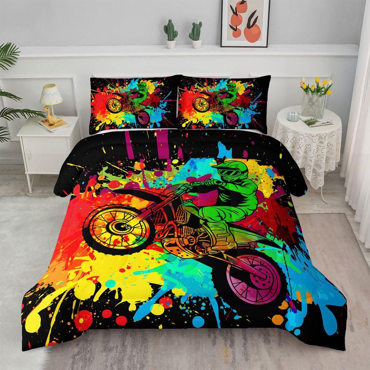 Axolotl Kid Comforter Set Twin Size,Racing Car Bedding Set for Boys Girls Teen Kids Children Racing Gifts,Race Cars Quilt Bed Set with 1 Comforter 2 Pillowcases,Red Grey