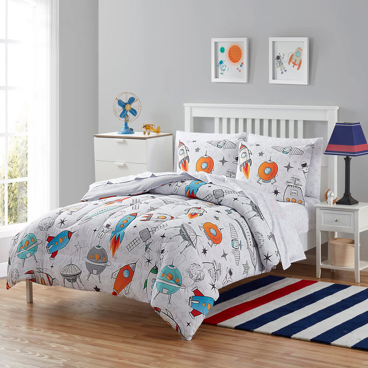 Kids Bedding Set Bed in a Bag for Boys and Girls Toddlers Printed Sheet Set and Comforter, Twin, Fairytale Princess
