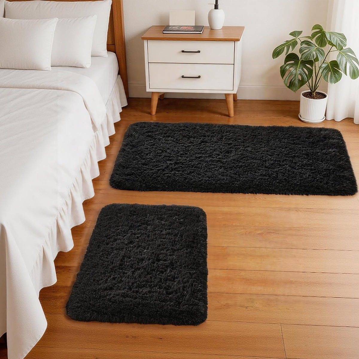 Ophanie Round Rugs 5Ft Ivory Circle Area Rug,Baby Nursery Living Room Bedroom Decor Circular Carpet 5 Foot,Fluffy Fuzzy Shag Plush Cream for Kids Boys Girls Teen with Over 99 pcs Pile fibers