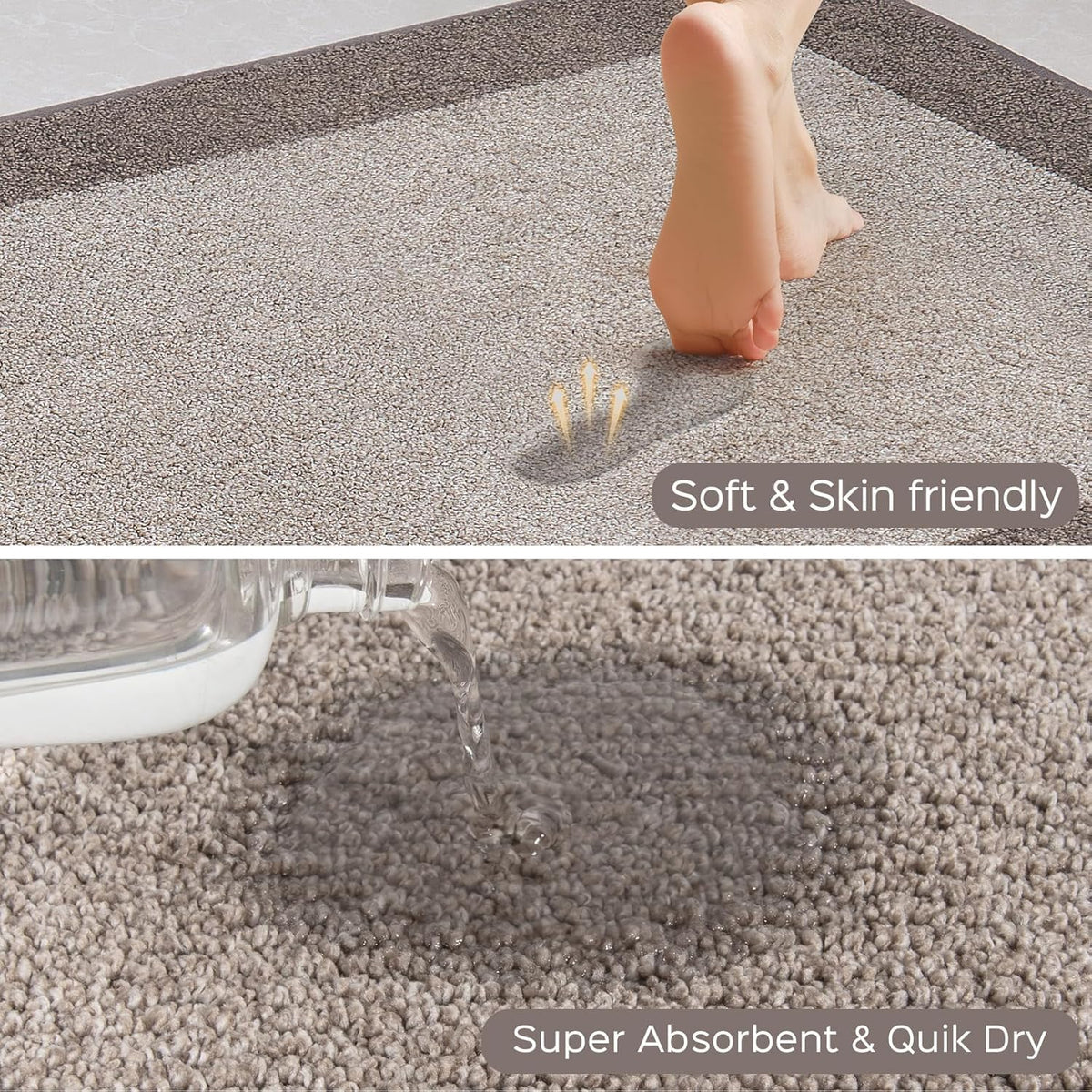 Area Rug 48" x 72", Kitchen Rug for Floor, Bedroom, Roll Packing