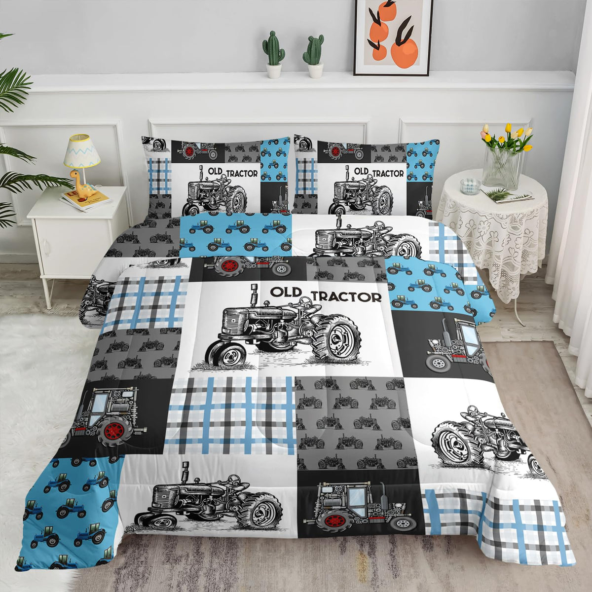 Axolotl Kid Comforter Set Twin Size,Racing Car Bedding Set for Boys Girls Teen Kids Children Racing Gifts,Race Cars Quilt Bed Set with 1 Comforter 2 Pillowcases,Red Grey