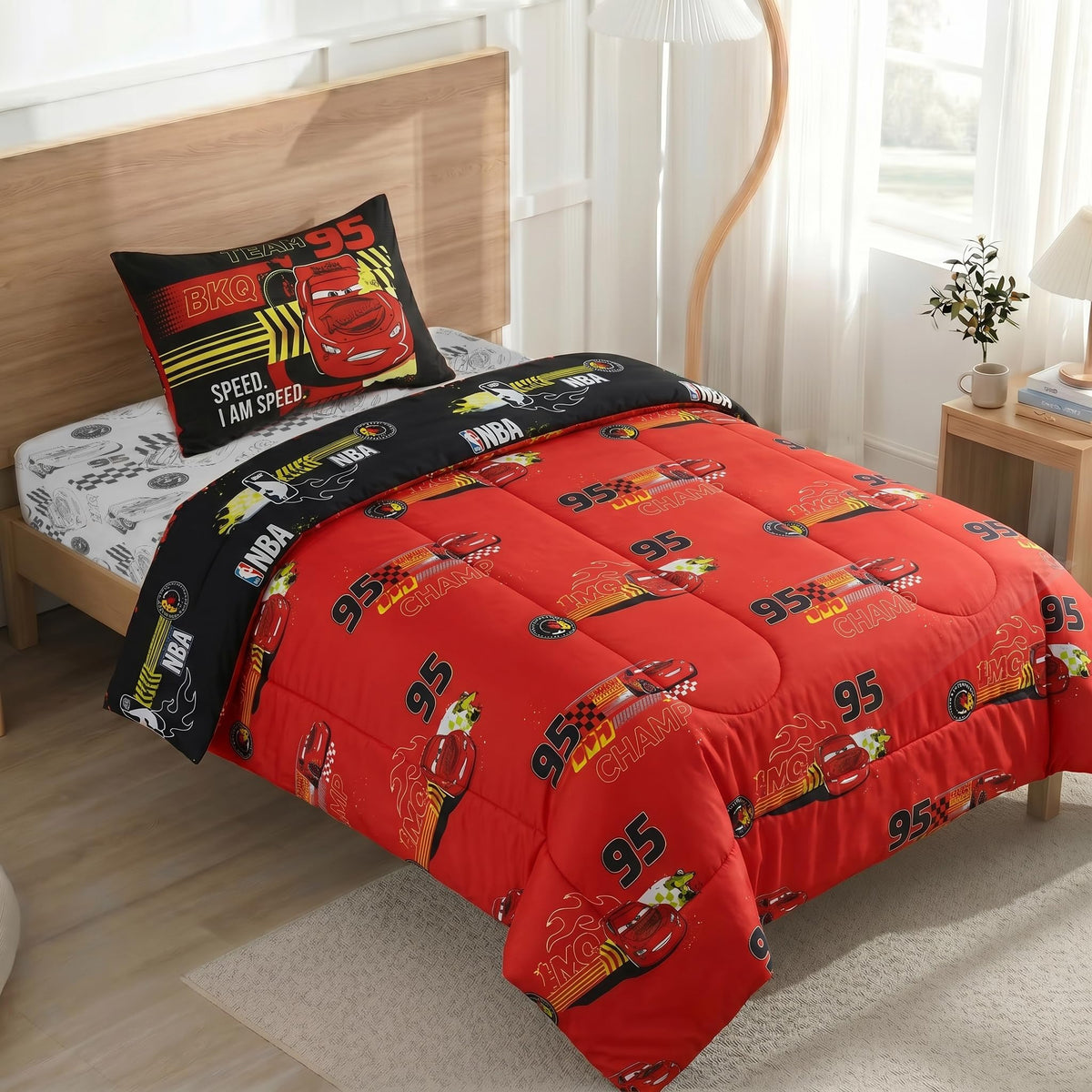 Northwest Disney Pixar Story Twin Comforter Set, Reversible Buzz Lightyear & Woody Design, Ultra Soft Fade Resistant Microfiber Kids Bedding Set, Officially Licensed