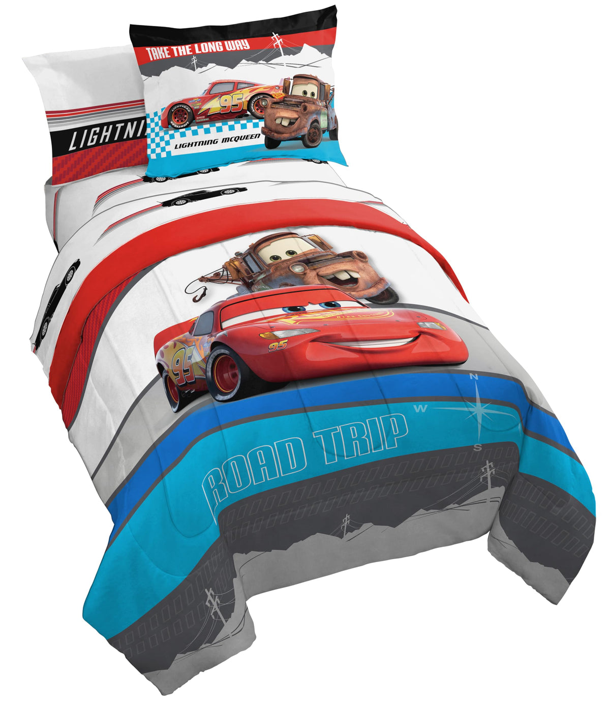 Jay Franco Kids Comforter Set Includes Sheets and Pillow Covers - Soft and Cozy Bed Set for Stylish Room Decor, Official Licensed Bedding, Grey - Toy Story, 7 Piece Full