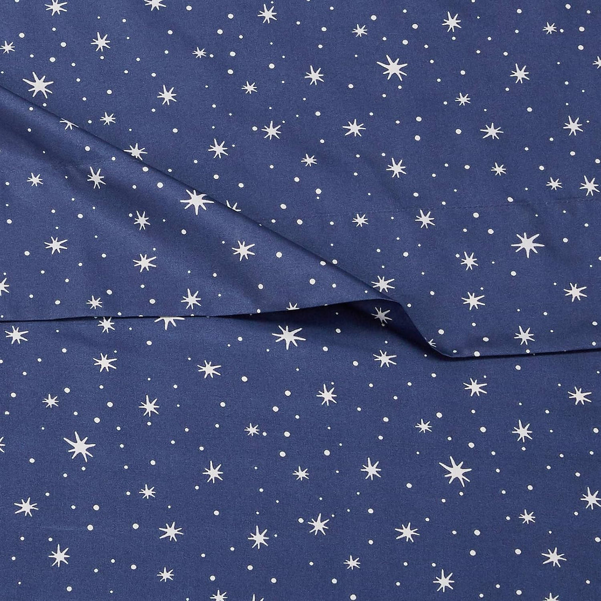 Amazon Basics Kid's Soft Easy-Wash Microfiber 3-Piece Sheet Set, Machine Washable, Twin, Navy Galaxy