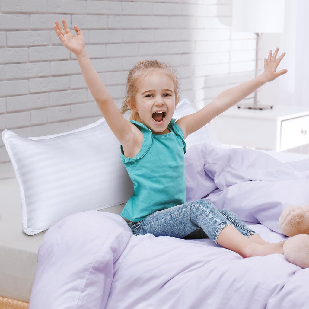 Utopia Bedding Toddler Pillow 2 Pack, Cotton Blend Shell 13x18 Inch, White