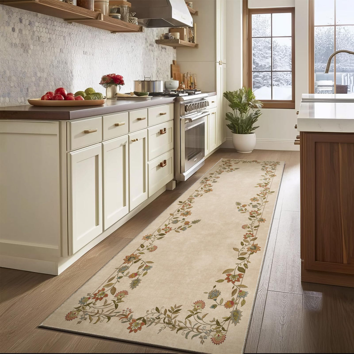 5x7 Area Rug for Living Room: Washable Bedroom Rug Non Slip Low Pile Carpet