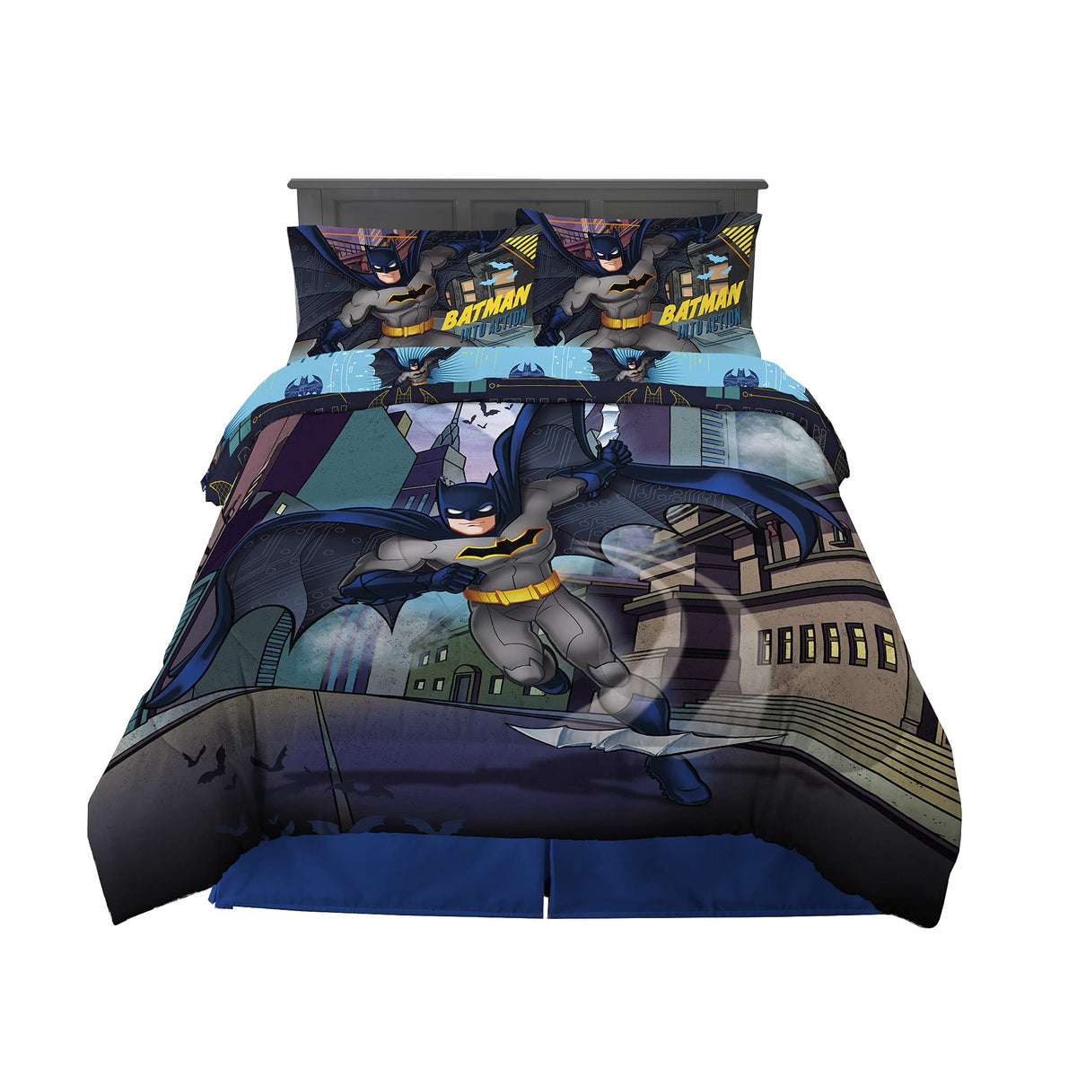 Franco Gabby's Dollhouse Kids Bedding Super Soft Microfiber Comforter and Sheet Set, 4 Piece Twin Size, (Officially Licensed Product)