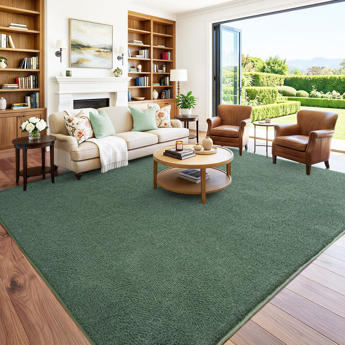 4x6 Black Area Rugs for Living Room, Non-Shedding Memory Foam Carpet