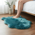 Genuine Sheepskin Rug & Chair Cover Ivory 2X3 Real Fur Throw for Bedroom