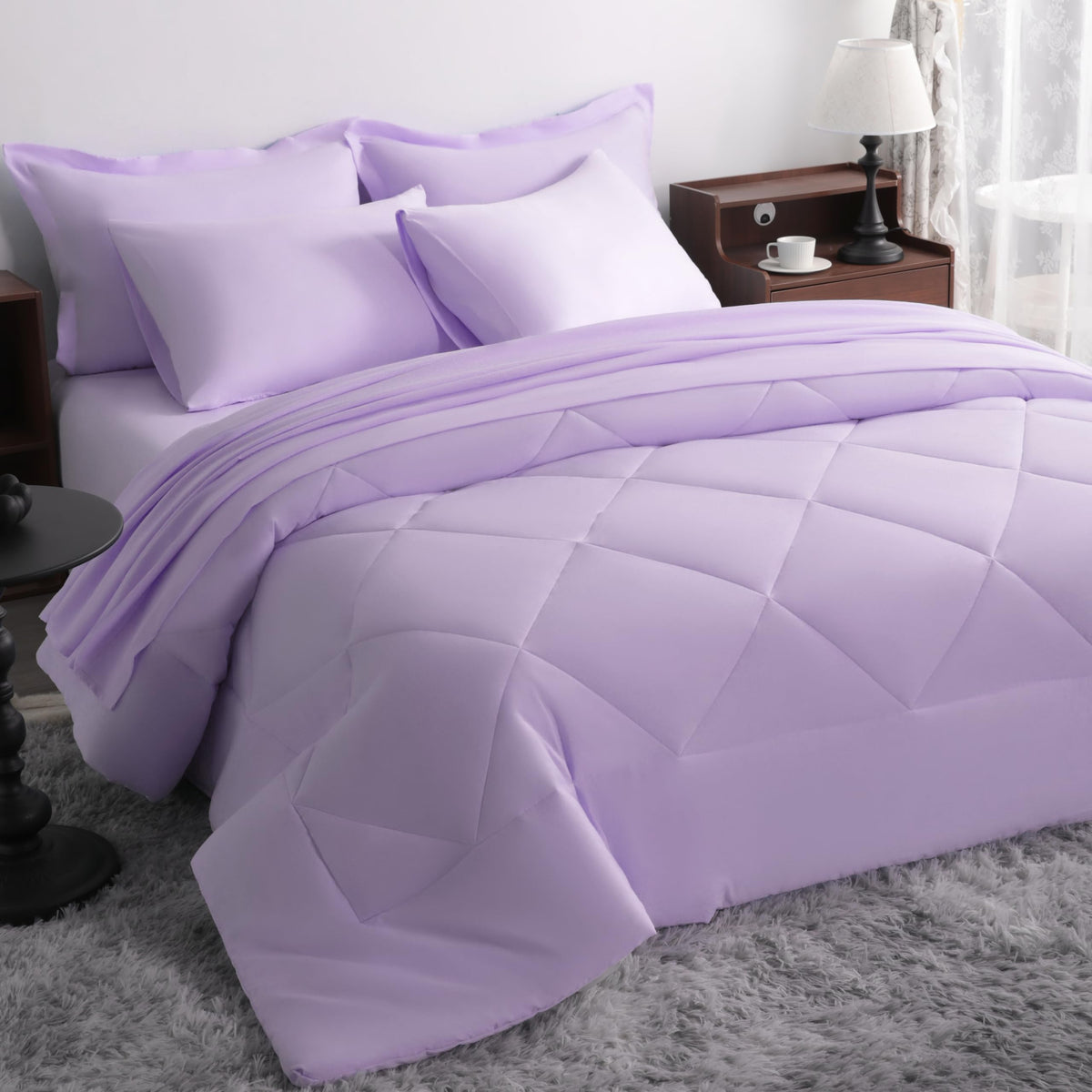 NTBAY Toddler Microfiber Bedding Set, 4 Piece, Pink