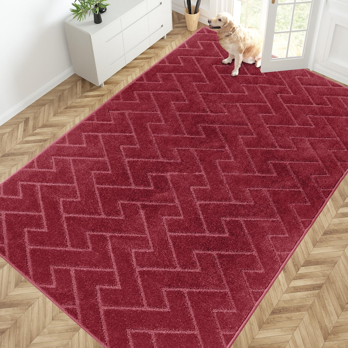 PURRUGS Dirt Trapping Door Mat Indoor Entrance, 20" x 31.5", Grey