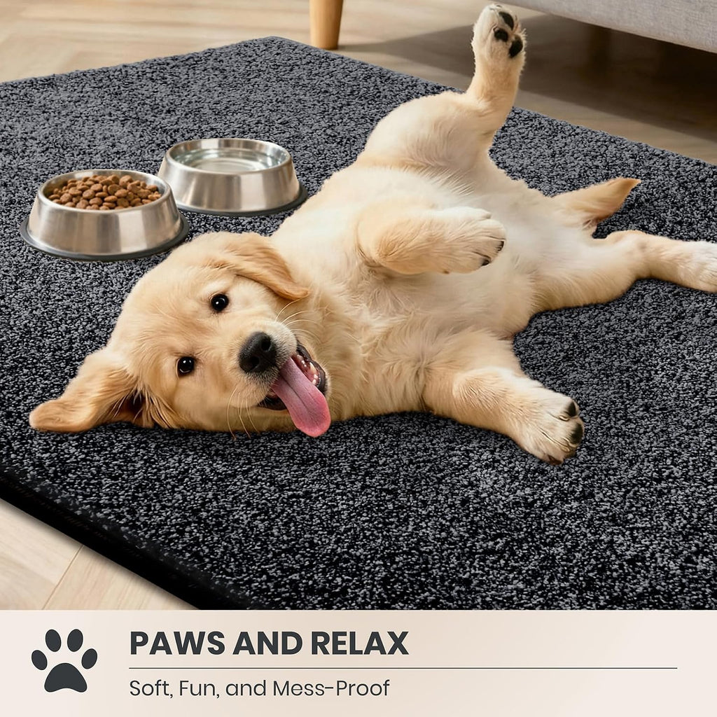 PURRUGS Dirt Trapping Indoor Door Mat, 20" x 31.5", Bluish Grey-Black