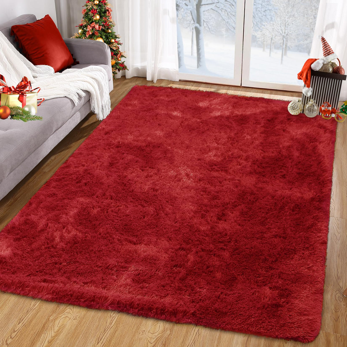CAROMIO Shag Fluffy Area Rug Modern Indoor Plush Rug 8' x 10'