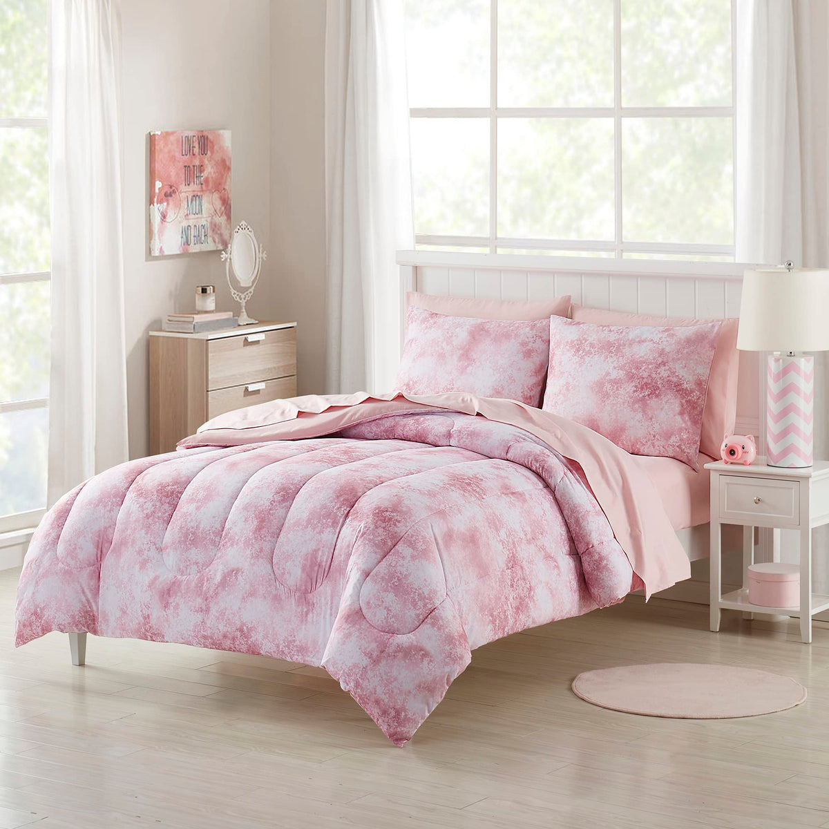 Kids Bedding Set Bed in a Bag for Boys and Girls Toddlers Printed Sheet Set and Comforter, Twin, Fairytale Princess