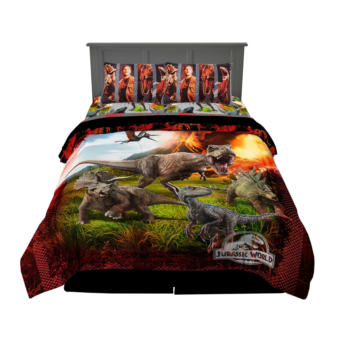 Super Mario Kids Twin Size Bedding, 4 Piece Super Soft Cozy Reversible Comforter and Sheet Set, (Officially Licensed Product) By Franco