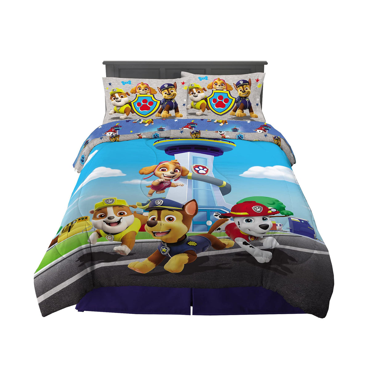 Super Mario Kids Twin Size Bedding, 4 Piece Super Soft Cozy Reversible Comforter and Sheet Set, (Officially Licensed Product) By Franco
