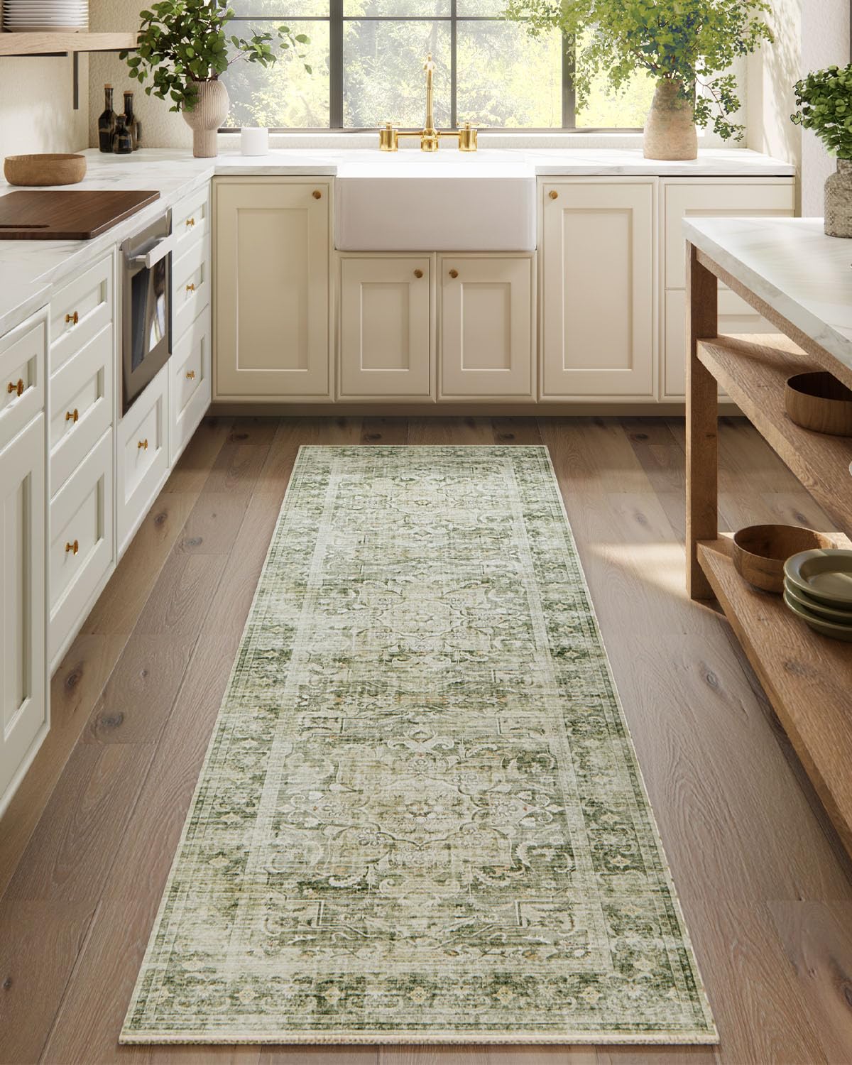 5x7 Area Rug for Living Room: Washable Bedroom Rug Non Slip Low Pile Carpet