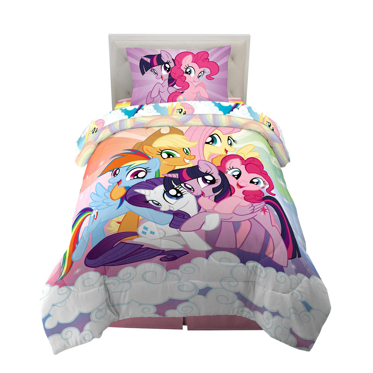 Franco Gabby's Dollhouse Kids Bedding Super Soft Microfiber Comforter and Sheet Set, 4 Piece Twin Size, (Officially Licensed Product)