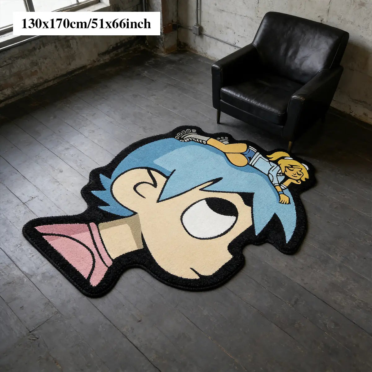 Hip-Hop Style Bedroom Rug, Sheepskin-Like Hallway Carpet, Soft Area Rug, Soft and Comfortable, Fun Design, Home Decor, Perfect for Entryways, Entrance Rug, House Decor Rug