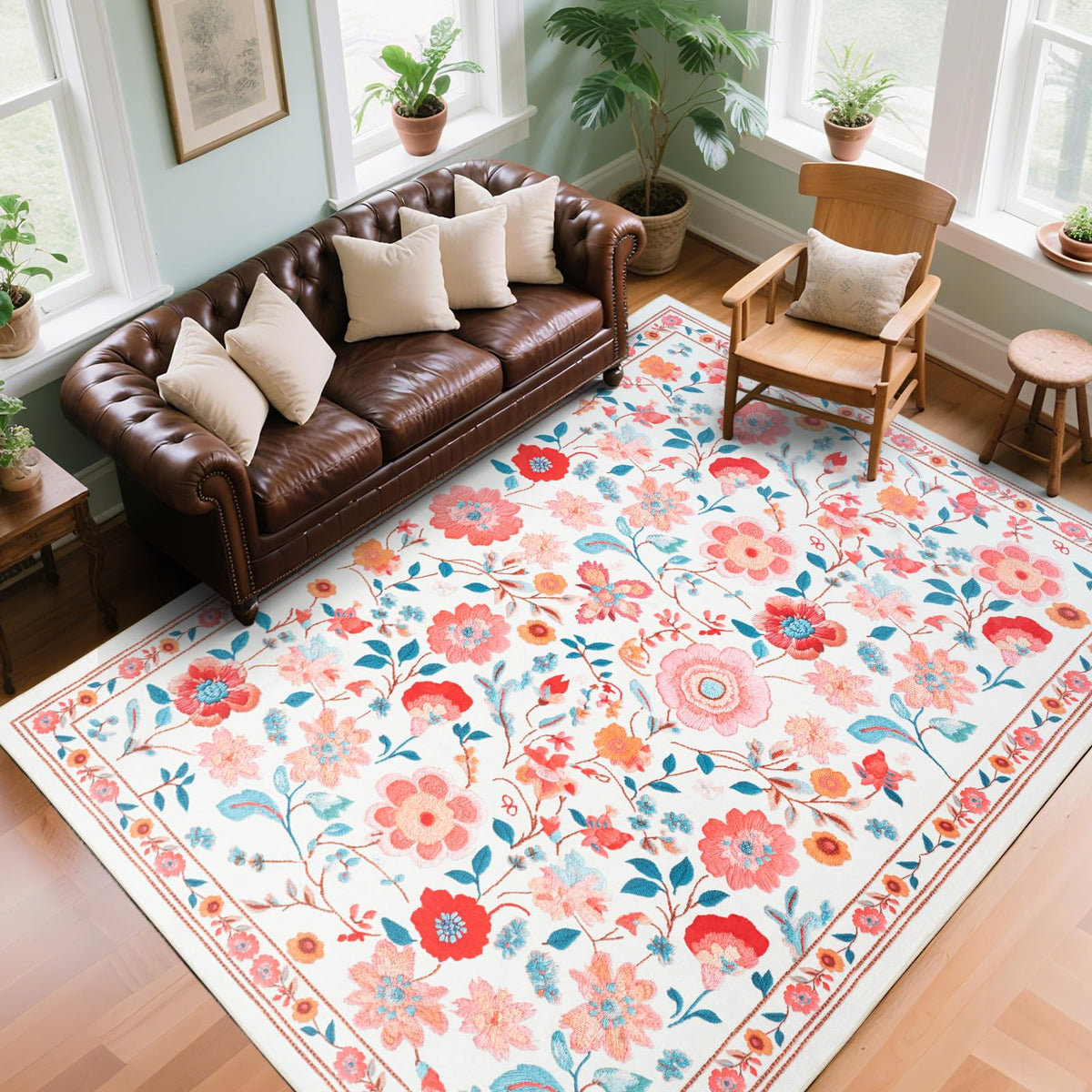 CRYPTOLITE Abstract Area Rug Washable Rug with Non-Slip Backing Low Pile Area Rugs for Living Room,Bedroom,Dining Room,4x6, Gold&Grey