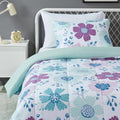 Amazon Basics 3-Piece Microfiber Kids' All Season Comforter and Pillow Sham Set, Full/Queen, Dinosaurs, Animal Print