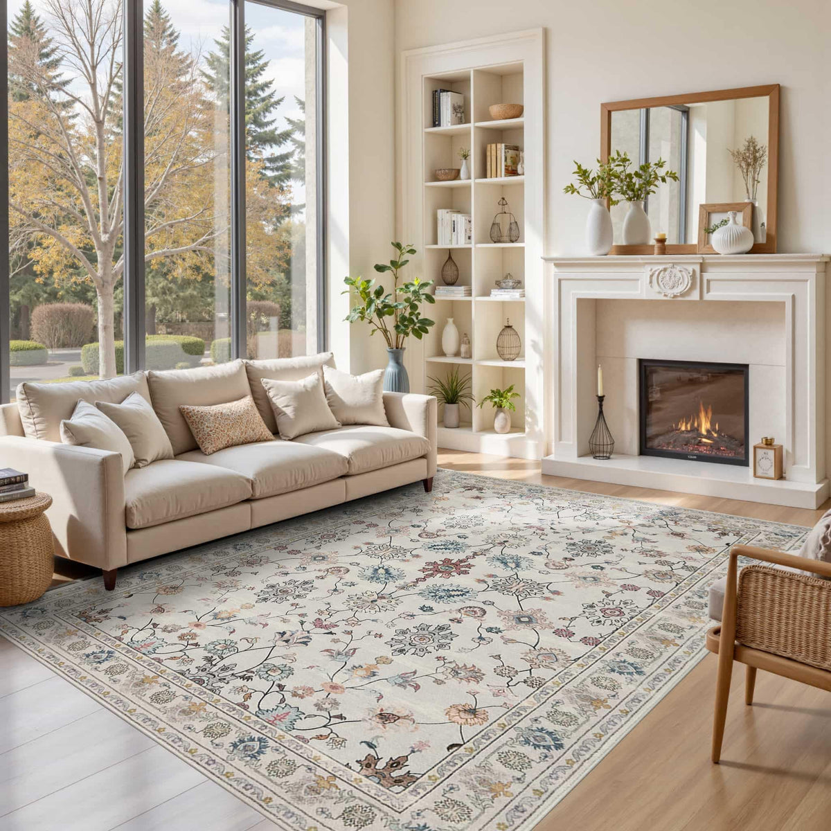 Rugxara Grey 5x7 Area Rugs for Bedroom & Living Room