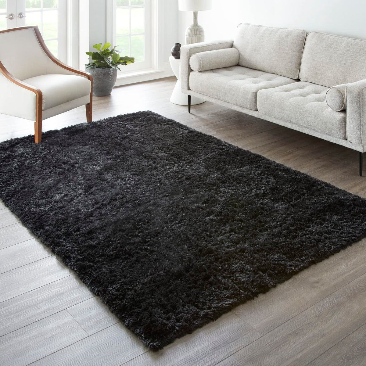 Ophanie Round Rugs 5Ft Ivory Circle Area Rug,Baby Nursery Living Room Bedroom Decor Circular Carpet 5 Foot,Fluffy Fuzzy Shag Plush Cream for Kids Boys Girls Teen with Over 99 pcs Pile fibers