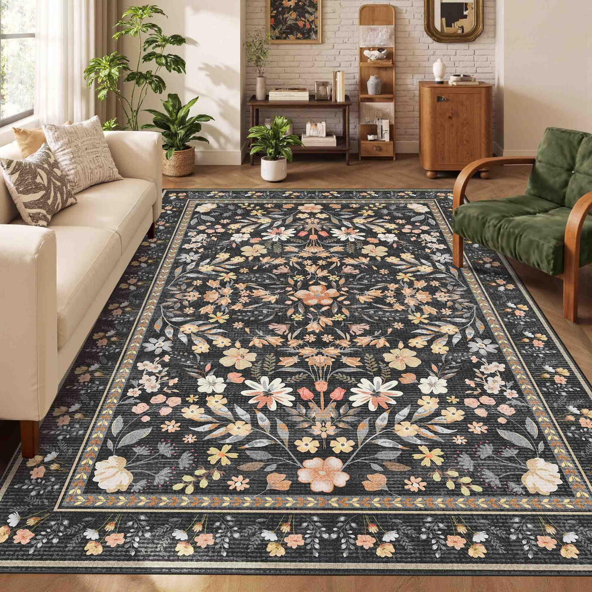 Rugxara Grey 5x7 Area Rugs for Bedroom & Living Room