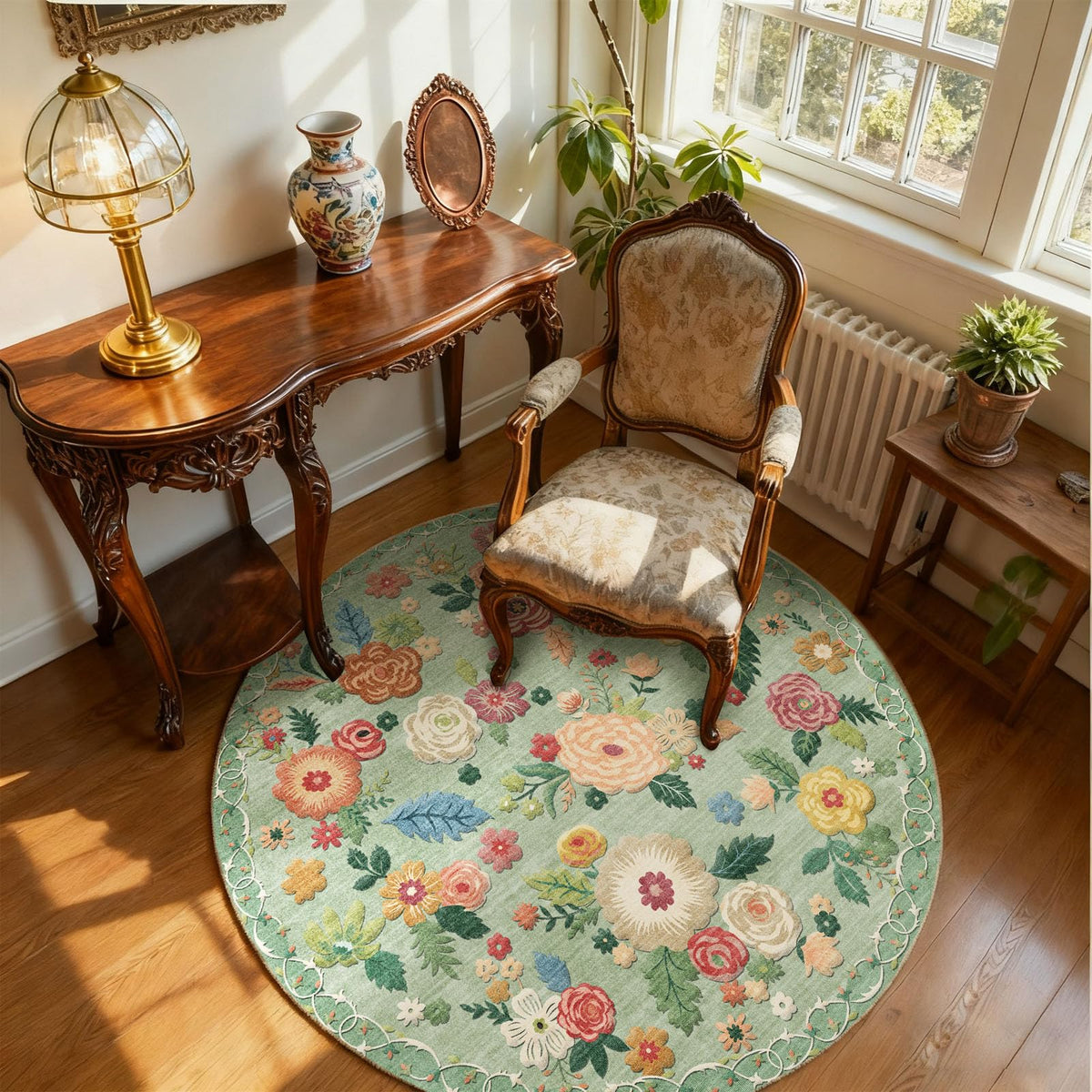 5x7 Area Rug for Living Room: Washable Bedroom Rug Non Slip Low Pile Carpet