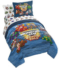 Jay Franco Kids Comforter Set Includes Sheets and Pillow Cover - Soft and Cozy Bed Set for Stylish Room Decor, Blue - Toy Story, 7 Piece Full