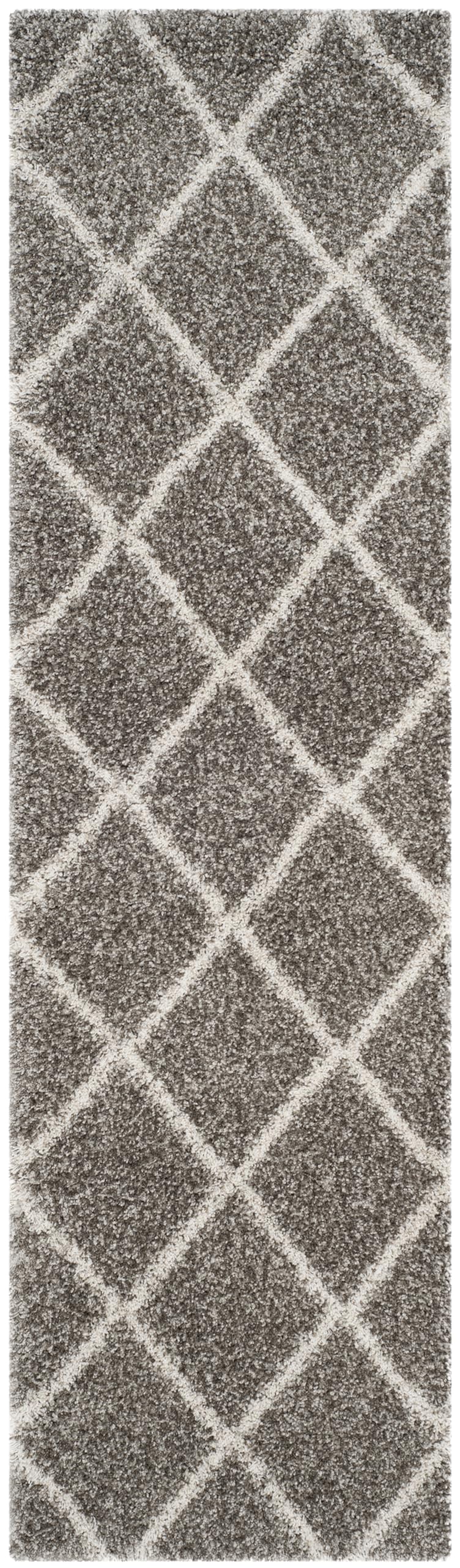 SAFAVIEH Hudson Shag Accent Rug 3'x5', Soft Plush Grey & Beige SGH281J