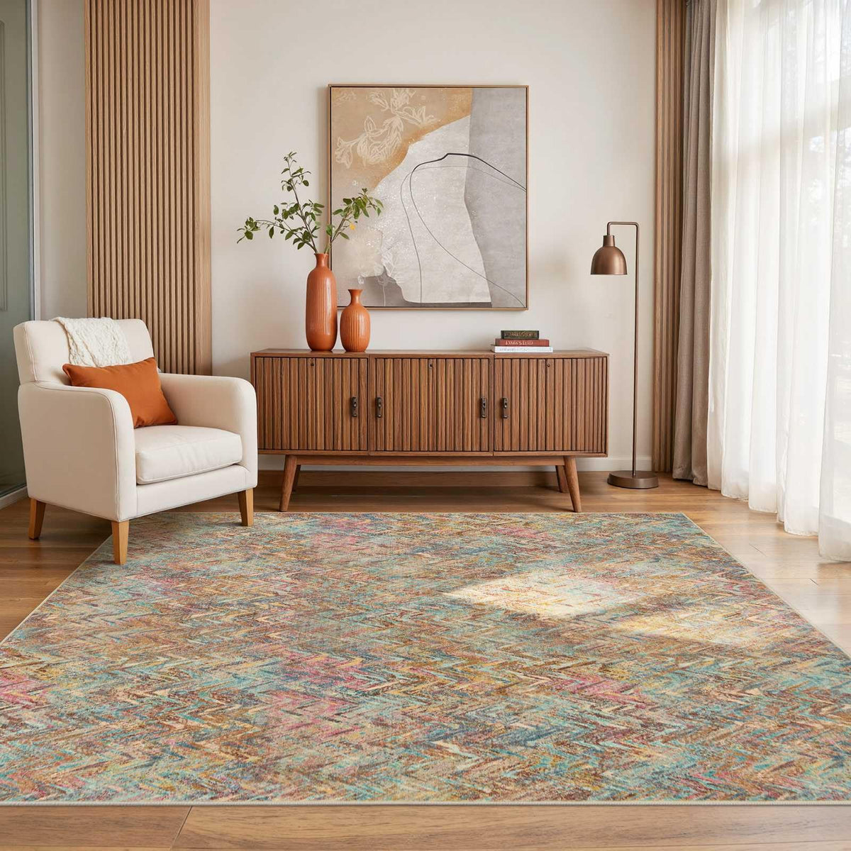Rugxara Grey 5x7 Area Rugs for Bedroom & Living Room