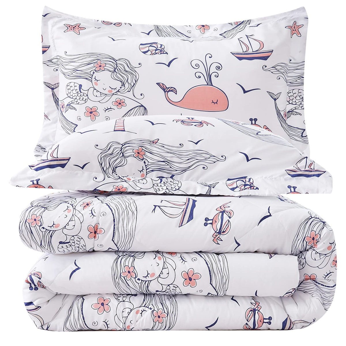 JSD Green Forest Animal Kids Comforter Set Twin Size