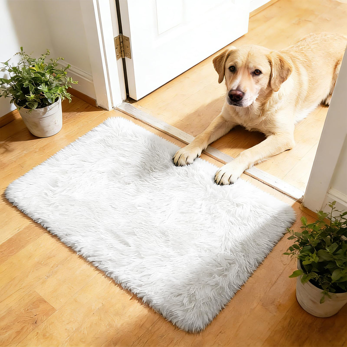 5x8 Shag Area Rug for Bedroom,Grey and Black Fluffy Rugs for Living Room
