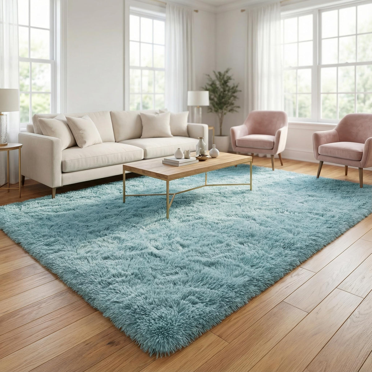Merelax Soft Area Rug for Livingroom Bedroom, Machine Washable 4x6 Black Rugs Fluffy Shaggy Bedside Rug, Non Slip Indoor Carpet for Nursery Kids Room Home Decor Aesthetic