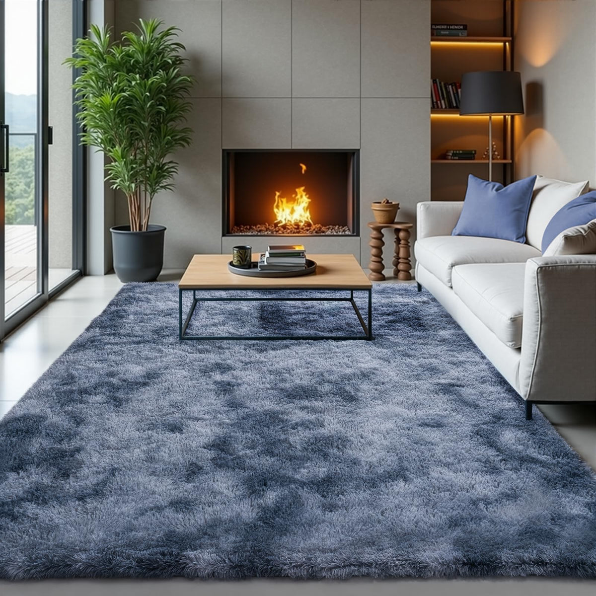Zentavio Area Rugs for Living Room Grey Rugs for Bedroom 4x6 Carpet Fluffy Furry Soft Shag Aesthetic Plush High Pile Gray Throw Rug for Nursery Kids Room Dorm