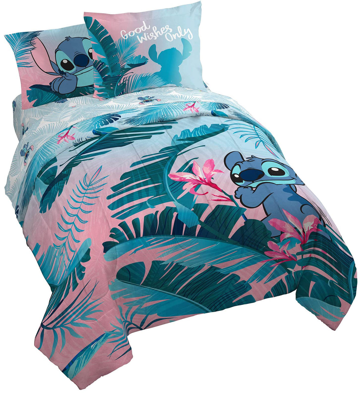Disney Frozen Kids Full Comforter Set 7 Piece Bed in a Bag, Purple