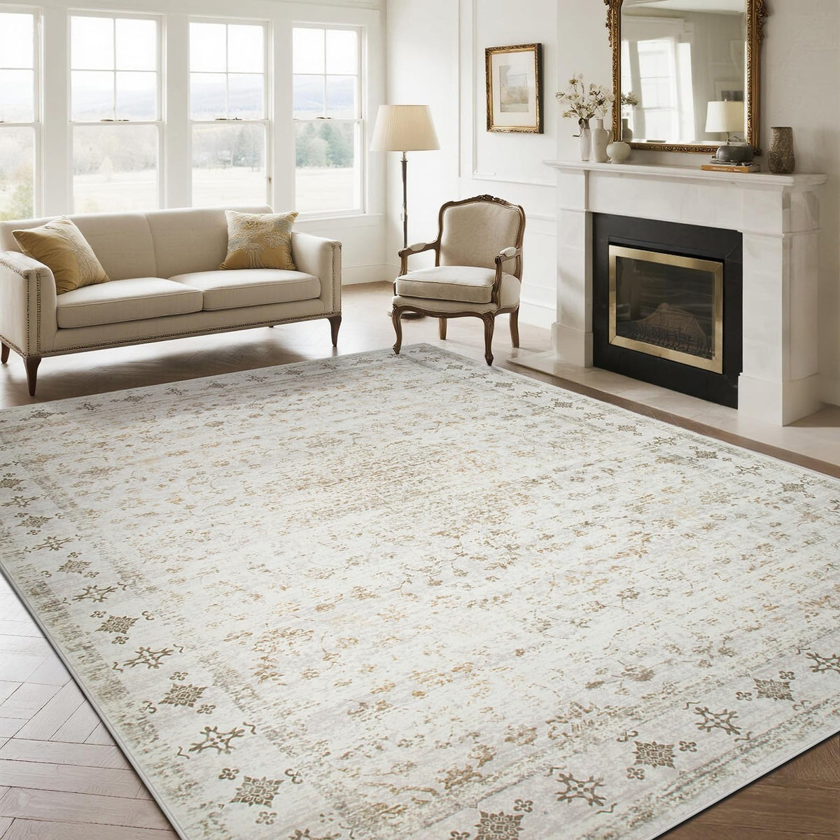 Washable Rugs 8x10 Area Rugs for Living Room,Bedroom,Dining Room Carpet