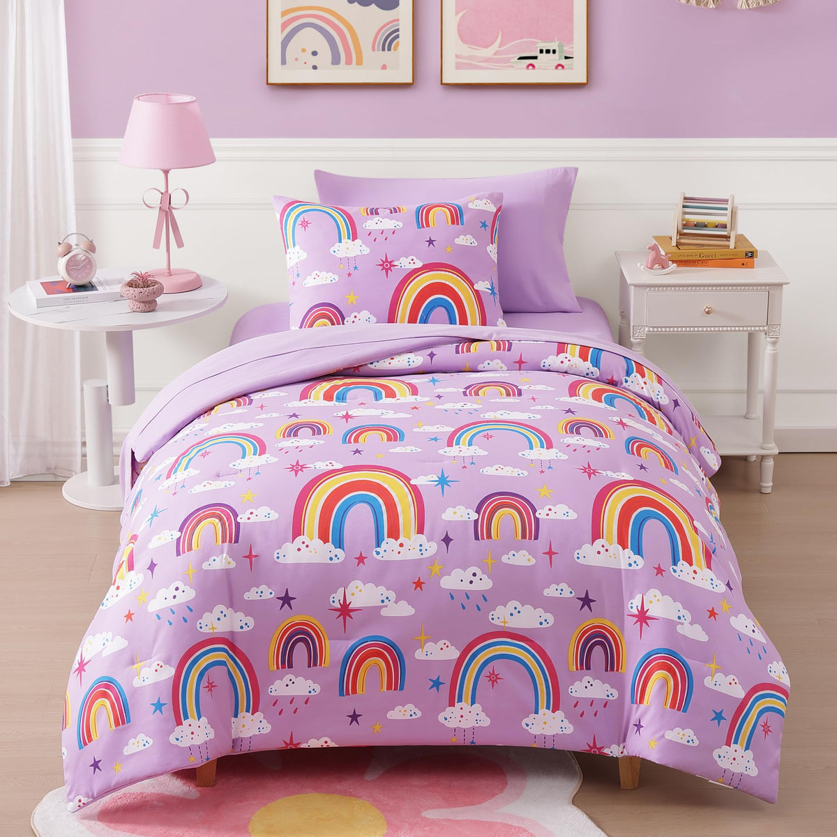 Boys Queen Size Bedding Set - 7 Pieces Space Kids Queen Comforter Set
