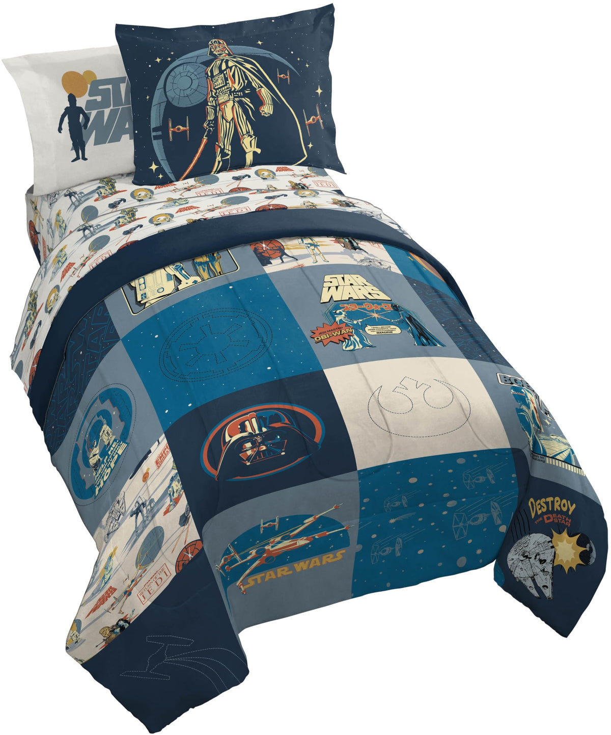 Jay Franco Kids Comforter Set Includes Sheets and Pillow Covers - Soft and Cozy Bed Set for Stylish Room Decor, Official Licensed Bedding, Black - Spiderman, 5 Piece Twin