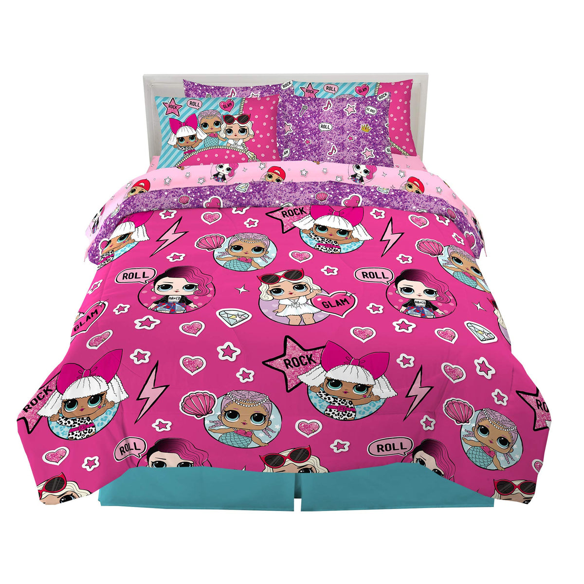 Peppa Pig Kids Bedding Super Soft & Cozy Reversible Microfiber Comforter and Sheet Set with Sham, 5 Piece Twin Size, (Officially Licensed Product) By Franco