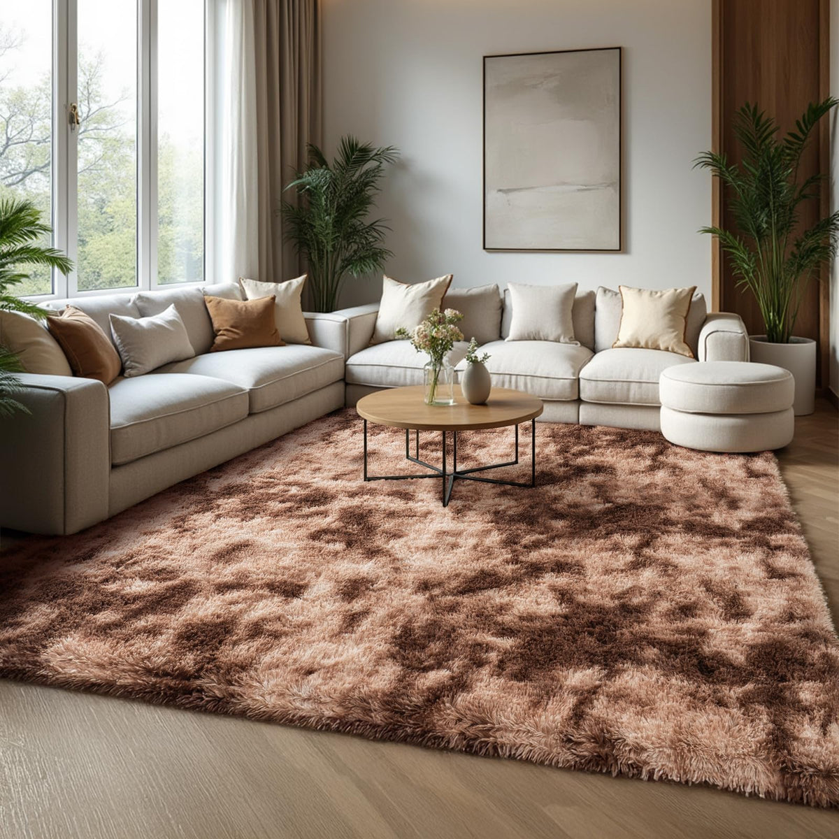 Zentavio Area Rugs for Living Room Grey Rugs for Bedroom 4x6 Carpet Fluffy Furry Soft Shag Aesthetic Plush High Pile Gray Throw Rug for Nursery Kids Room Dorm