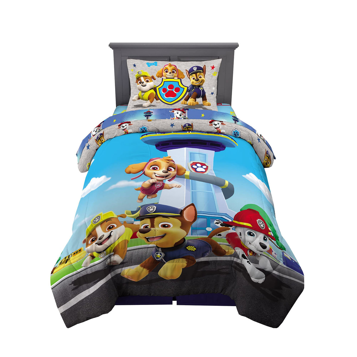 Franco Gabby's Dollhouse Kids Bedding Super Soft Microfiber Comforter and Sheet Set, 4 Piece Twin Size, (Officially Licensed Product)