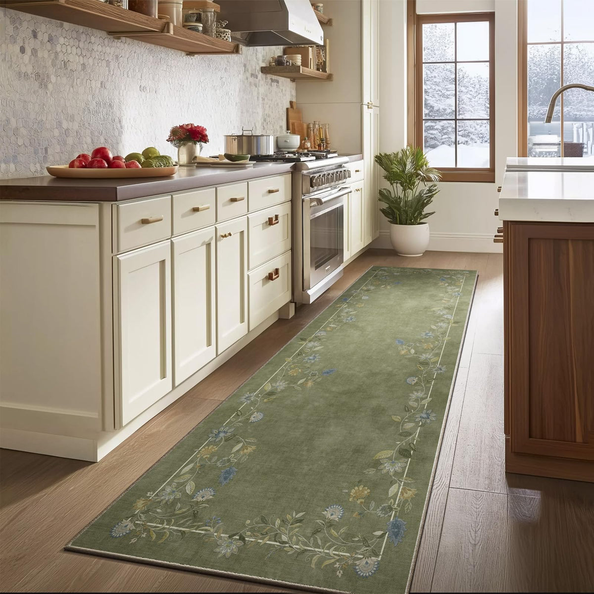 5x7 Area Rug for Living Room: Washable Bedroom Rug Non Slip Low Pile Carpet